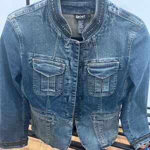DKNY Embellished Jean Jacket